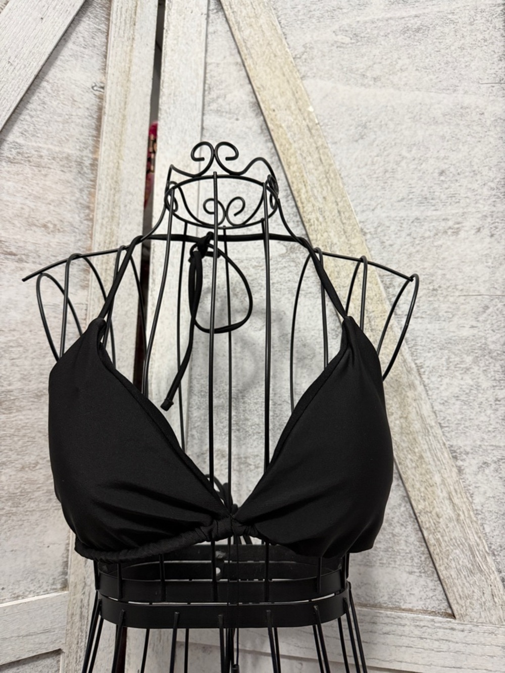 Fashion Nova Black Triangle Bikini Top